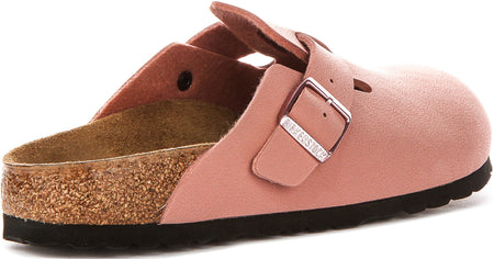 Birkenstock Boston Clogs | Pink Birko-Flor for Kids - Narrow Fit